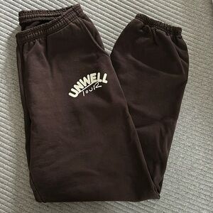 Unwell tour brown sweatpants size XL
